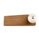 Cream Crackle Ceramic Wooden Door Stopper
